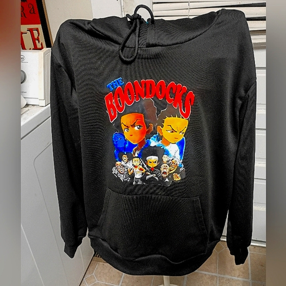 The Boondocks Black Graphic Hoodie Boy's Large